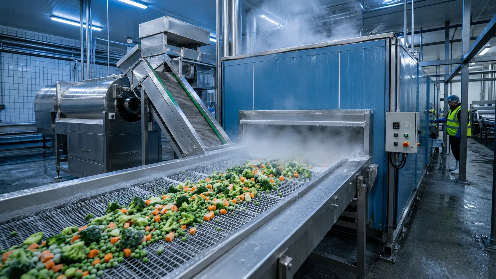 Industrial IQF Freezing Line | Continuous IQF Freezer 100-2000 kg/h | Joyshine